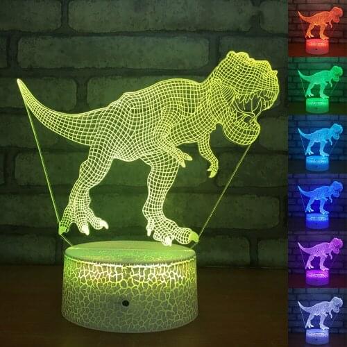 3D Night Light Dinosaur Led Desk Table Lamps Touch/Remote Control/ Bluetooth speaker Night Lamp Children Bedroom Mood Lighting