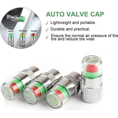 4x New High Quality Car Tire Pressure Gauge Indicator Alert Monitoring Valve Cap Sensor Not for Motorcycle Auto Car Accessories