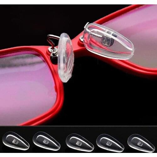 5Pairs Fashion Vision Care Silicone Eyeglass Sunglass Glasses Nose Pads Health Care Anti-Slip Tools Eyewear Accessories
