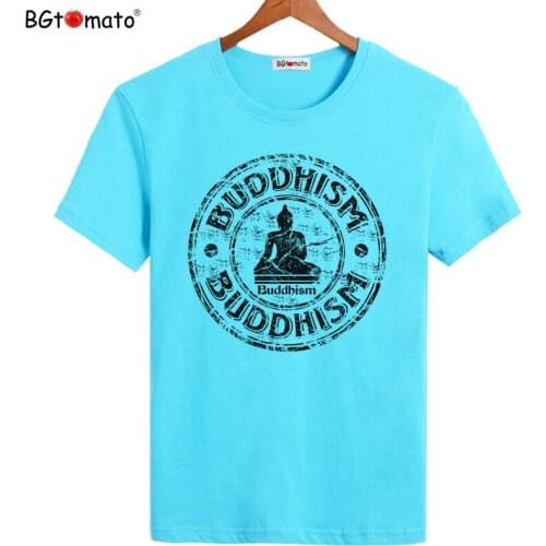 BGtomato Buddhism shirts New style summer clothes Hot sale cool tops for men Original brand personality T-shirts
