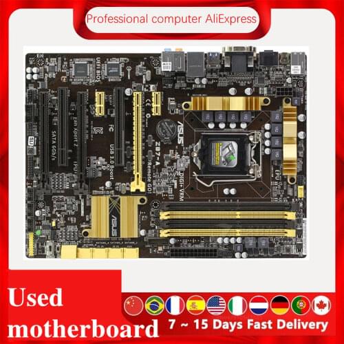 For Asus Z87-A Desktop Motherboard Z87 Z87M LGA 1150 For Core i7 i5 i3 DDR3 SATA3 USB3.0 Original Used Mainboard