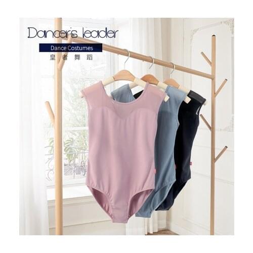 Women Ballet Dance Leotards Sleeveless Peach Heart-Shaped Stitching Collar Swimwear Ballet Gymnastics Pole Dance Bodysuit Top