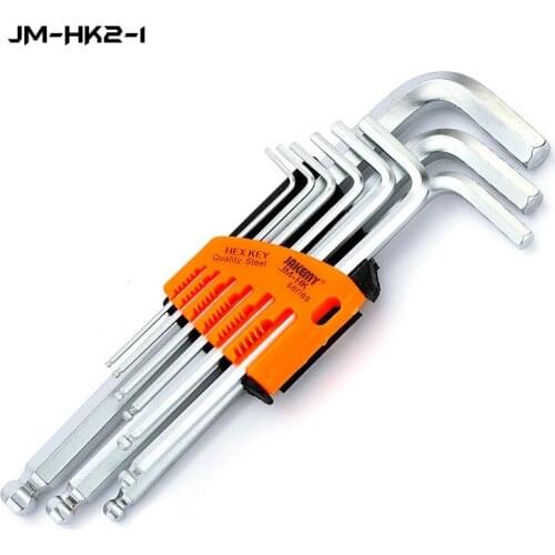 JAKEMY JM-HK2-1 Hex Key Set 9-IN-1 Durable Ball End Hex Wrench Allen Key from 1.5mm to 10mm Spanner Set CR-V Screwdriver Set