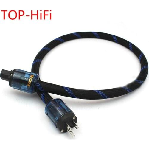 TOP-HiFi US Schuko Power Cable EU Power Cord with EU/US Plug Mains Power Cable Audiophile EU US AC Power Cable