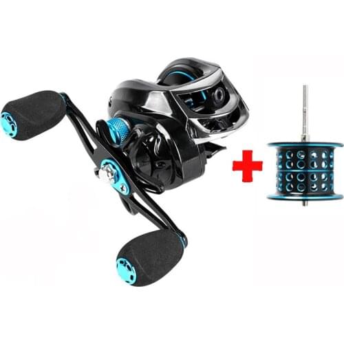Bait Casting Baitcasting Reel Dual Brake System Reel 8 KG Max Drag 8+1 BBs 7.2:1 High Speed Fishing Reel Free Metal Spare Spool