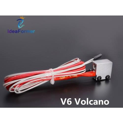 12/24V 40W V6 Volcano Hot End Eruption kit V6 Volcano Heating Block Thermistor Heater For Reprap 3D Printer Parts V6 Print head