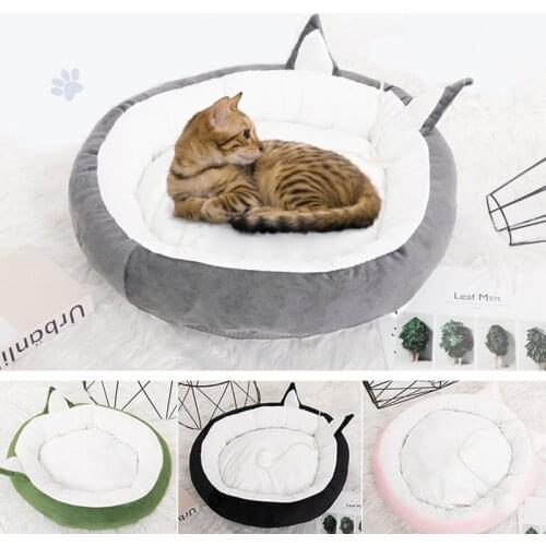 Round Cat Bed Soft Pet House Winter Warm Dog Mat Puppy Kennel Pet Sleeping Basket for Cat Dog Nest Cozy Sofa Cushion Kittens Bed