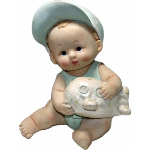 Lovely Big Baby Silicone Mold Resin Doll Silica Gel Mould Hat Boy Candle Silicone Molds