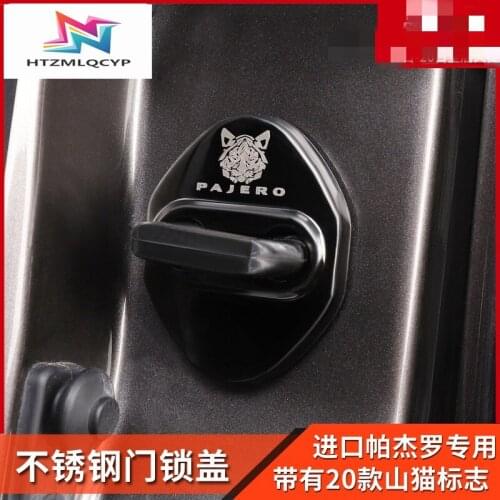 FOR Mitsubishi Pajero v73 v93 v97 modified door lock cover door lock buckle stopper anti-rust Pajero accessories