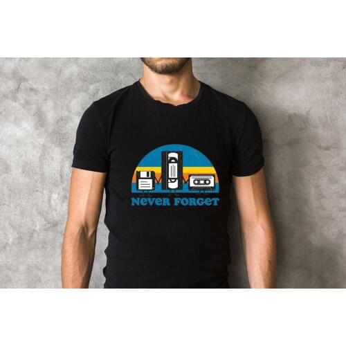 Never Forget Graphic Novelty Sarcastic Vintage Humor Mens Funny T Shirt Summer Hip Hop Casual Streetwear Homme Tops Tees