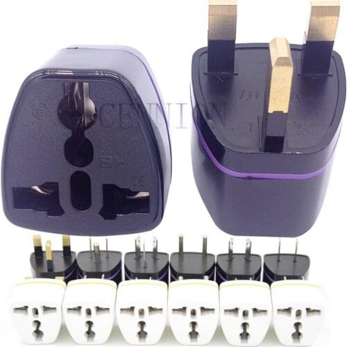 Copper to UK EU AU US DE FR CA MX JP AC Power Socket Plug Travel Adapter Converter 50pcs