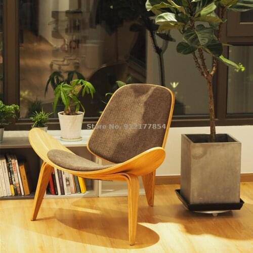 Plane chair Nordic shell chair sofa chair ins lounge chair designer negotiation chair single sofa smile chair