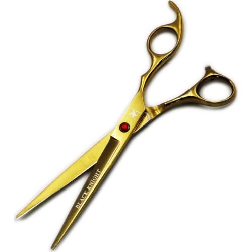 BLACK KNIGHT Professional 7 Inch Hairdressing Scissors Barber Hair Cutting Shears Pet Scissors Golden Style