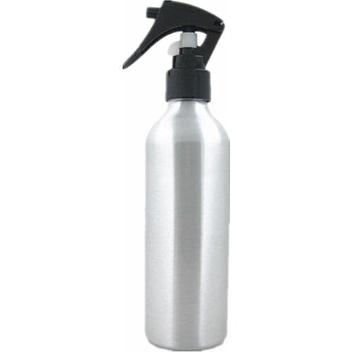 200ml Empty Aluminum Bottles, Sliver Metal Bottle With White/Black Trigger Sprayer