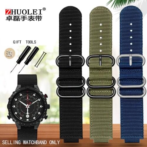 Convex Nylon Watch Strap for TIMEX watchband T2N739/T2N720/T2N721 waterproof breathable mens watch strap
