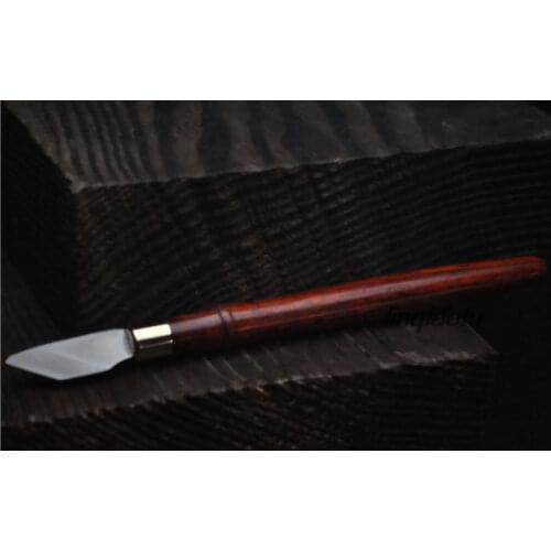 Powder steel M390 Pen knife Carving knife Hand vegetable tanned leather tool