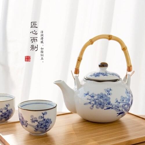 Japanese ceramic teapot household Chinese tea pot cooling water bottle tea cup strainer filter ceremony Kungfu tea set gift box