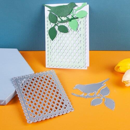 Grid Background Metal Cutting Dies Cut Die Mold Rectangle Net Frame Scrapbook Paper Craft Knife Mould Blade Punch Stencils Die