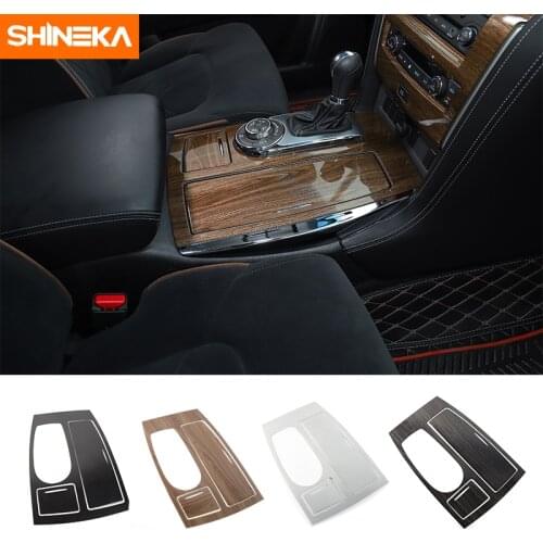 SHINEKA Gear Panel Decorative Frame Gear Box Cover Trim for Nissan Patrol 2017 1Set Car Accessories ABS