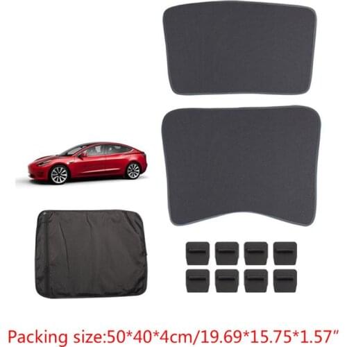 New Car Sunshade Sunroof Windshield Shade Front Rear SunShade For Tesla Model 3