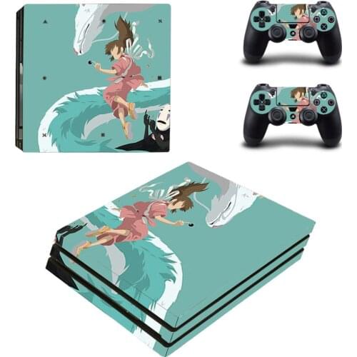 Anime Spirited Away PS4 Pro Stickers Play station 4 Skin Sticker Decal Cover For PlayStation 4 PS4 Pro Console & Controller Skin