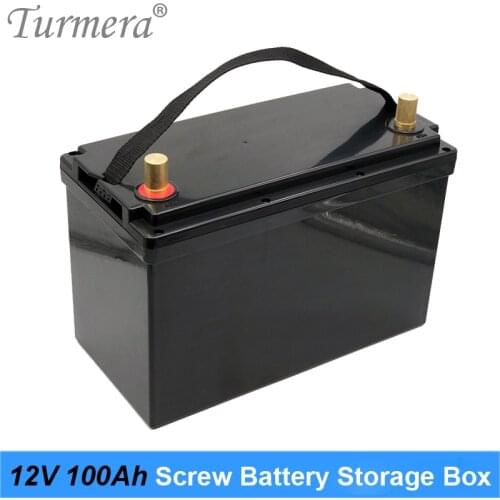 Turmera 12V 100Ah 120Ah Battery Storage Box for 3.2V Lifepo4 Batteries 36V Solar Panel System and Uninterrupted Power Supply Use