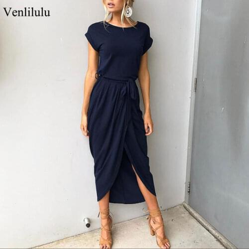 Venlilulu Summer Short Sleeve Dresses