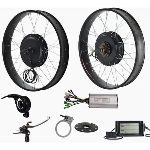 26" x 4.0 electric fat bike rear motor wheel 48v 1500w electric bike bicycle conversion kit for fat bike