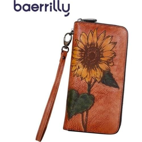 Ladies Wallet With Cell Phone Pocket Rfid Blocking Wallet Female Genuine Leather Long Clutch Bags Purses And Handbags Luxury