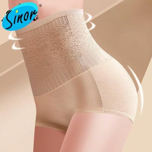 Body-Hugging Body Shaping High Waist Belly Holding Underwear Womens Solid Color Cotton Crotch Belly Holding Waist Hip Lift