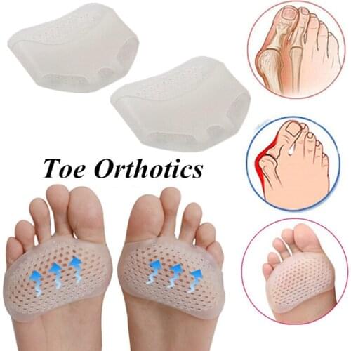 1 Pair Straightener Orthodontic Toe Toe Separator Corrector Hallux Valgus Hair Braces Silicone Toe Foot Cover Care Tool