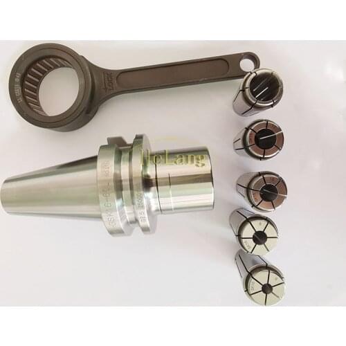 1PCS High Precision BT40 SK16 60 G2.5 25,000rpm collet chuck BT40 SK16 Holder +1pcs Sk16 spanner+5pcs collets ( 6,8,10 12 16mm)
