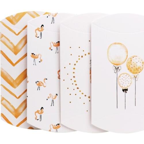 10pcs 9.3x14cm Paper Candy Box Cute Flamingo Balloon Pattern Gift Packing Box for Baby Shower Birthday Wedding Party Supplies