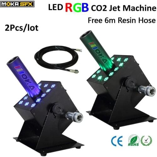 2PCS/Lot DMX CO2 Jet Machine rgb disco co2 machine Night Club Cannon Co2 led Cryo Jet Special Effect machine