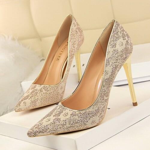2020 Fashion High Heels Women Pump Shoes Female Brand Sexy 2020 Pointed Toe Beautiful Wedding OL Shoe Woman Big Size