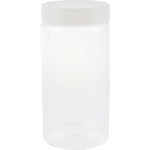 3Pcs Clear Sample Specimen Bottle / Pots Container with Screw Top Jar / 500ml