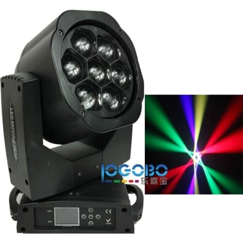 7x15W RGBW Ostar LED Mini Bee Eye Beam Light DMX512 Moving Head Light DJ Fest Home Show Bar Stage Party Light Stage Equipment