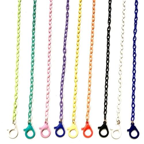 58cm Acrylic Hang Mask Chains Necklace Black Children Neck Chain Cord Lanyard Student Masks Holder Rope Strap for Girls Boys