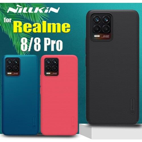 For Realme 8 Pro Case Nillkin Frosted Shield Hard PC Plastic Shockproof Phone Back Cover for Realme 8 Pro Coque
