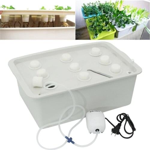 9 Holes 220V Plant Site Hydroponic System Indoor Garden Cabinet Box Grow Kit Bubble Garden Pots Planter Nursery Pot