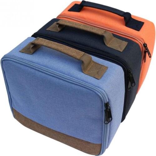 Canvas Travel Organizer Storage Bag Solid Casual Carrying Zipper Protection Case Compact Anti Shock For Canon CP1200 CP1300