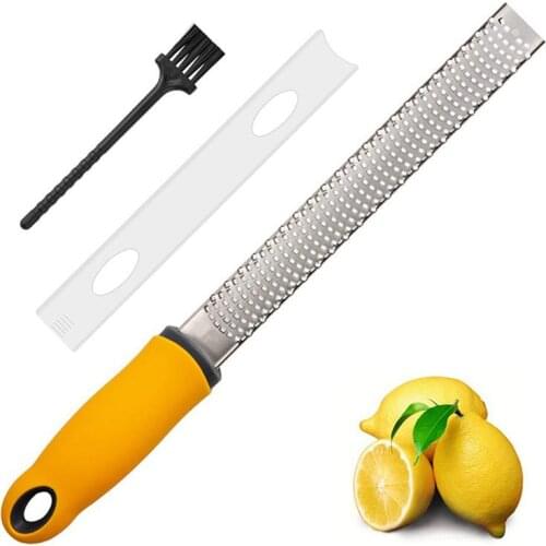 Stainless Steel Citrus Lemon Zester Set Kitchen Gadgets Cheese Grater Handheld Fruit Peeler Lemon Planer Kitchen Accessories