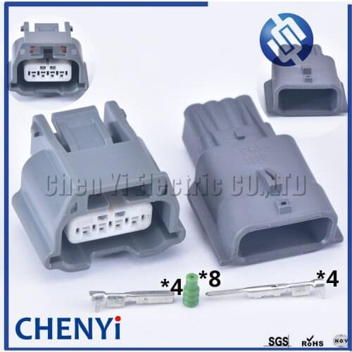 2 Sets 4 Pin Male or Female Collision Sensor Plug Automobile Solenoid Valve Connector Socket For Subaru Toyota Nissan Car