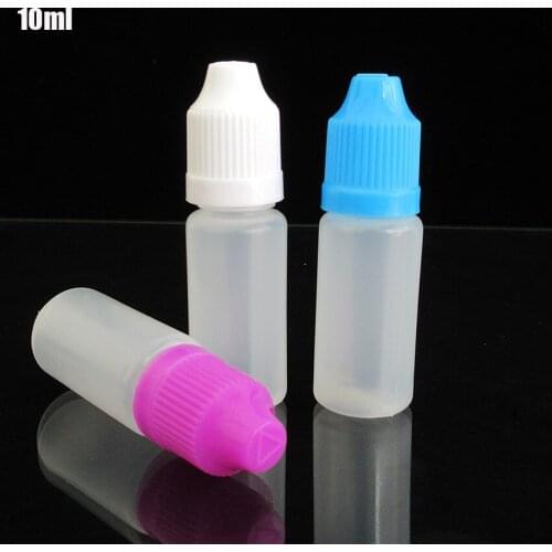 Reffiable Dropper Bottlewith Childproof Cap1/3Oz 10ml Bottle Ego Cig CE4 Smoking oil Bottle,pigment Squeeze Bottle 10pcs