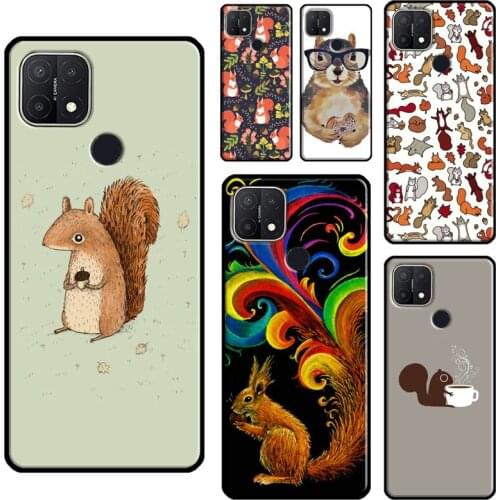 Cartoon Animal Squirrel For OPPO A15 A91 A83 A1K A3S A5S A5 A9 A31 A53 2020 A52 A72 Reno 4 Pro 2 Z F7 Phone Case