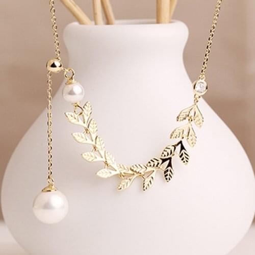Necklaces For Women Simplicity Real Silver 925jewelry Fashion Goth Gold Chains Sterling Undefined Pendant Pearls Tassels Wheat