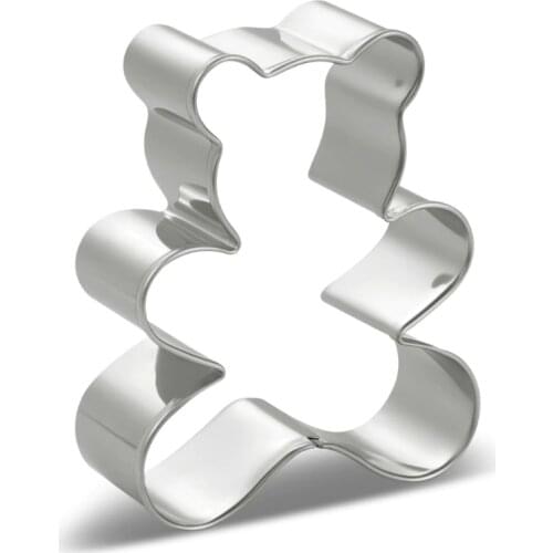 KENIAO Bear Cookie Cutter for Baby Shower & Birthday Pastry / Fondant / Biscuit Cutter - 6.3 x 7.8 cm - Stainless Steel
