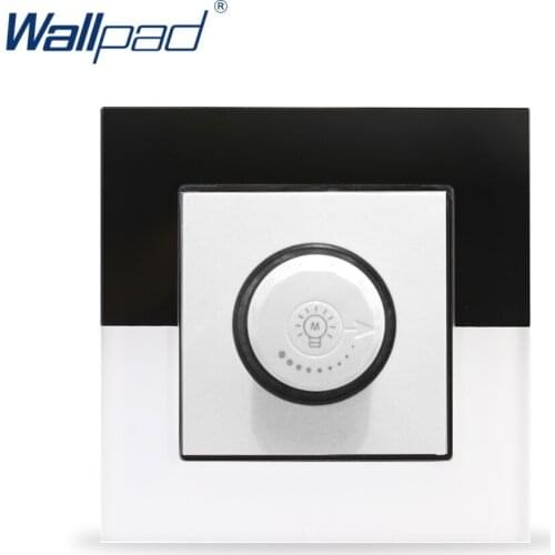 Dimmer Switch Wallpad Crystal Glass Panel 110V-250V Glass UK EU Standard Light Brightness Control Dimmer Light Wall Switch for