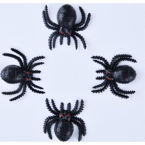 Useful Plastic Black Spider Halloween Decoration Festival Supplies Funny Prank Toys Decoration Realistic Prop