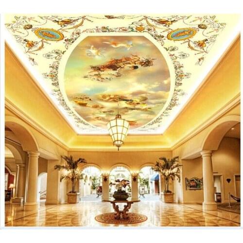 Custom photo wallpaper 3d ceiling wallpaper zenith murals royal angel hand-painted painting ceiling frescoes on the wallpaper